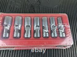 #ao143 NEW Snap-on 207FSU 3/8 Drive SAE 6-Point Deep Universal Crome Socket Set