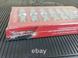 #ao143 NEW Snap-on 207FSU 3/8 Drive SAE 6-Point Deep Universal Crome Socket Set