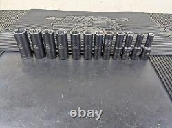 #bf572 Matco ADV 3/8 Drive 6 Point Deep Metric Impact Socket Set SBDPM136V