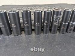 #bf572 Matco ADV 3/8 Drive 6 Point Deep Metric Impact Socket Set SBDPM136V