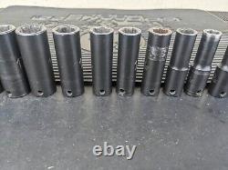 #bf572 Matco ADV 3/8 Drive 6 Point Deep Metric Impact Socket Set SBDPM136V