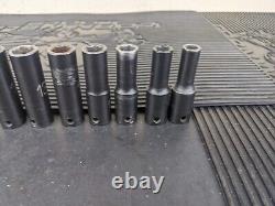 #bf572 Matco ADV 3/8 Drive 6 Point Deep Metric Impact Socket Set SBDPM136V