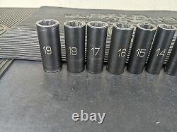 #bf572 Matco ADV 3/8 Drive 6 Point Deep Metric Impact Socket Set SBDPM136V