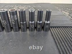 #bf572 Matco ADV 3/8 Drive 6 Point Deep Metric Impact Socket Set SBDPM136V