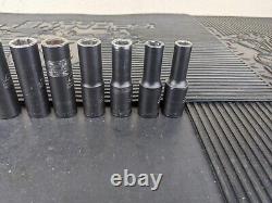 #bf572 Matco ADV 3/8 Drive 6 Point Deep Metric Impact Socket Set SBDPM136V