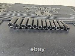 #bf572 Matco ADV 3/8 Drive 6 Point Deep Metric Impact Socket Set SBDPM136V