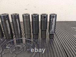 #bg015 Snap-on Tools 1/2 Drive 6 Point Deep Power Socket Set SAE