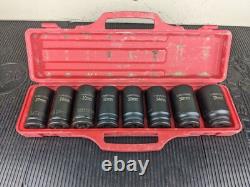 #bg089 TEKTON 3/4 Drive Deep 6-Point Axle Nut Impact Socket 8-Piece 27mm 38mm