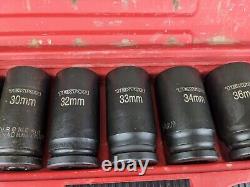 #bg089 TEKTON 3/4 Drive Deep 6-Point Axle Nut Impact Socket 8-Piece 27mm 38mm