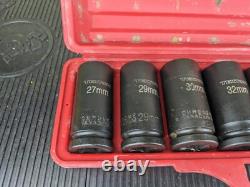 #bg089 TEKTON 3/4 Drive Deep 6-Point Axle Nut Impact Socket 8-Piece 27mm 38mm