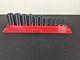 #bi386 Snap On Tools 211sfy 3/8 Drive 12 Point Deep Socket Set 1/4 To 7/8 Sae