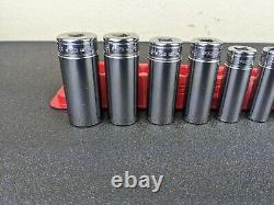 #bi386 Snap on Tools 211SFY 3/8 Drive 12 Point Deep Socket Set 1/4 to 7/8 SAE