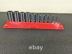 #bi386 Snap on Tools 211SFY 3/8 Drive 12 Point Deep Socket Set 1/4 to 7/8 SAE