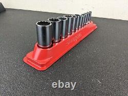 #bi386 Snap on Tools 211SFY 3/8 Drive 12 Point Deep Socket Set 1/4 to 7/8 SAE