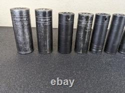 #bj204 Snap On 315SIMMYA 1/2 Drive 6 Point Deep Impact Socket Set 10-22,24mm