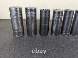 #bj204 Snap On 315SIMMYA 1/2 Drive 6 Point Deep Impact Socket Set 10-22,24mm
