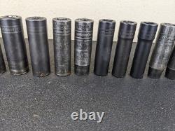 #bj204 Snap On 315SIMMYA 1/2 Drive 6 Point Deep Impact Socket Set 10-22,24mm