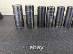 #bj204 Snap On 315SIMMYA 1/2 Drive 6 Point Deep Impact Socket Set 10-22,24mm